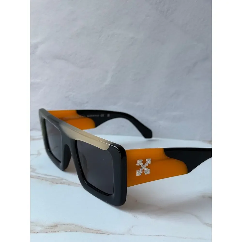 NEW Off White Seattle Black Multicolor Orange Unisex Sunglasses